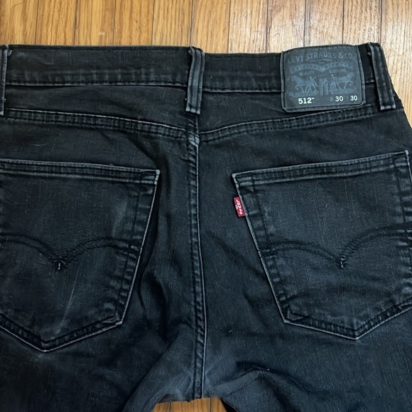 Levi’s 512™ SLIM TAPER FIT MEN'S JEANS BLACK 30/30 - Picture 3 of 5